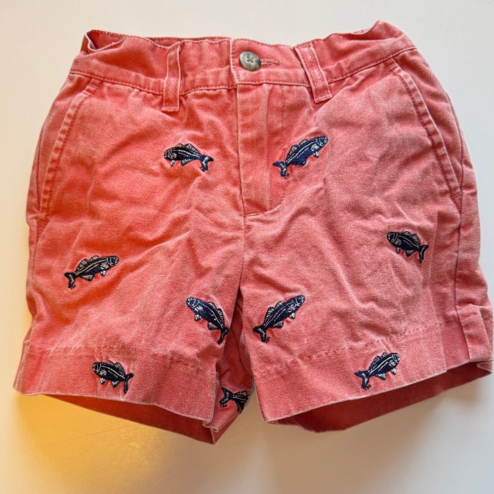 Nantucket Reds Coral Fish Embroidered Shorts